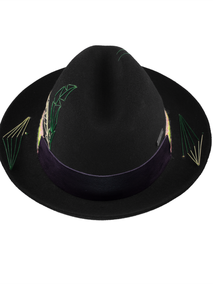 Sombrero Ala Corta Fieltro Tejido Kamsa Talla L 58,5