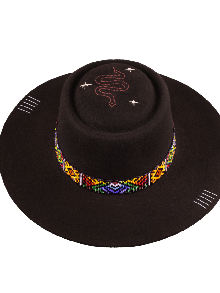 Sombrero Chalan Fieltro Tejido Inga Talla M 56,5